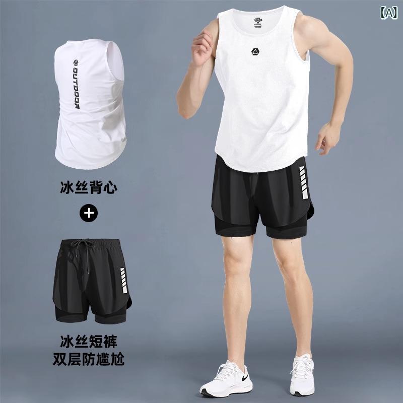 ＦＲＧの 晴れ晴れしい フィットネスウェア メンズ より良い 夏用 さる股引き 駈けっくら 地面 引きくらべる マラソン 形づくる 速乾 運動競技 背広