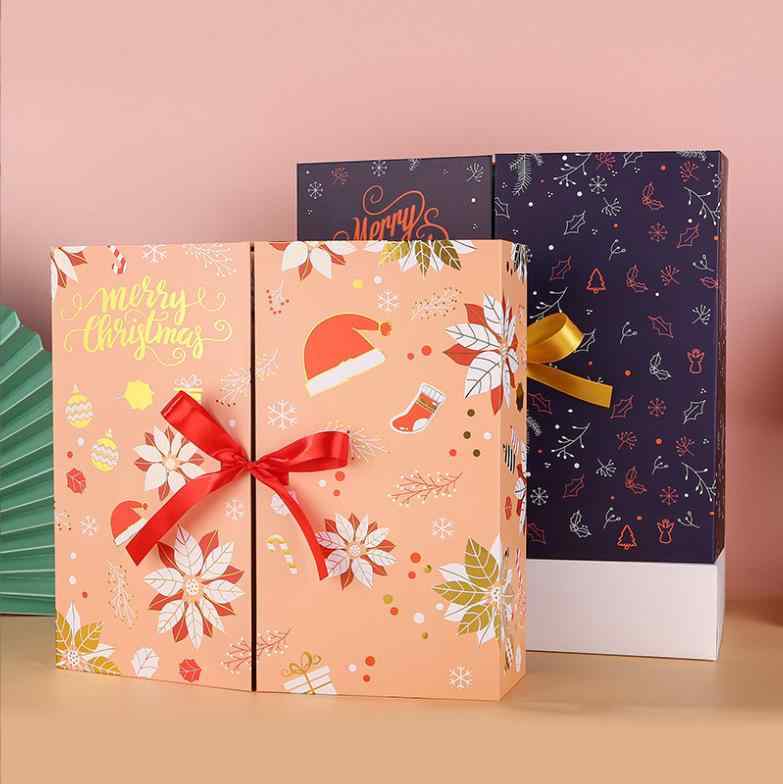 クリスマス オーナメント 空箱 紙製 イベント 販促品 ゴールド(x3)