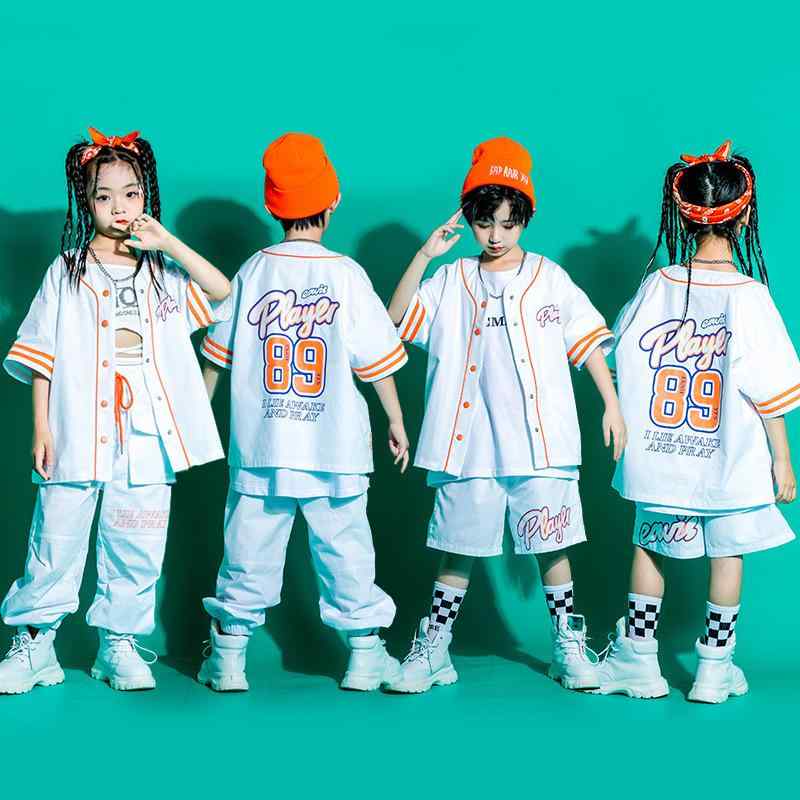 子供用ダンス衣装 キッズ ヒップホップ ダンスウェア 男の子 女の子 コットン トップス パンツ 上下セット 子供 発表会 舞台用 練習着 レッスン着 ストリート カジュアル