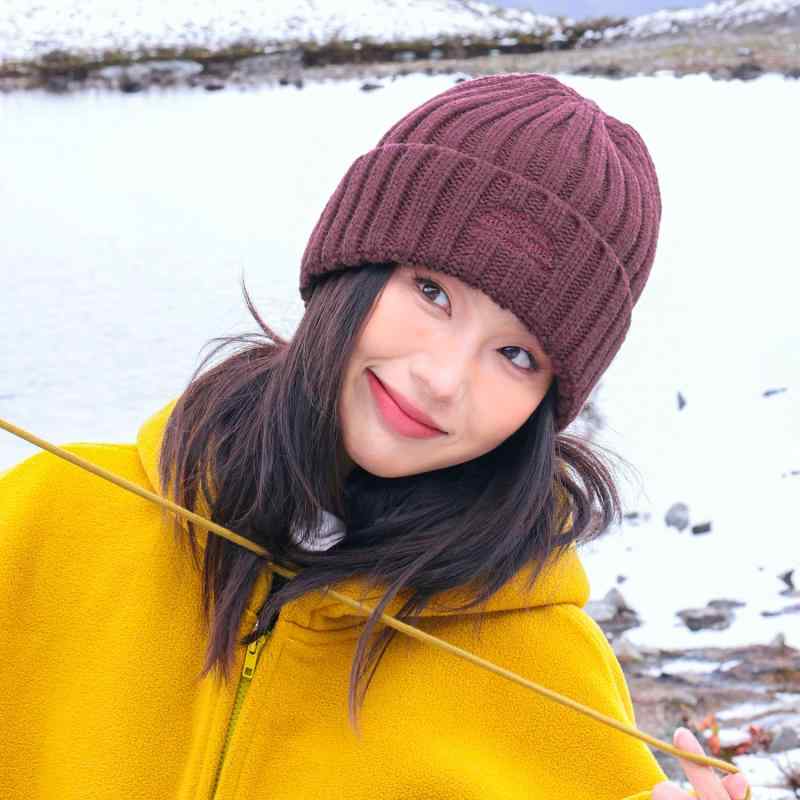 ニット帽 レディース メンズ 防寒 保温 ウール 帽子 秋冬 登山 アウトドア 伸縮性 紫紅色 コーヒー色 グレー 杏色 紺色 黒(x2)