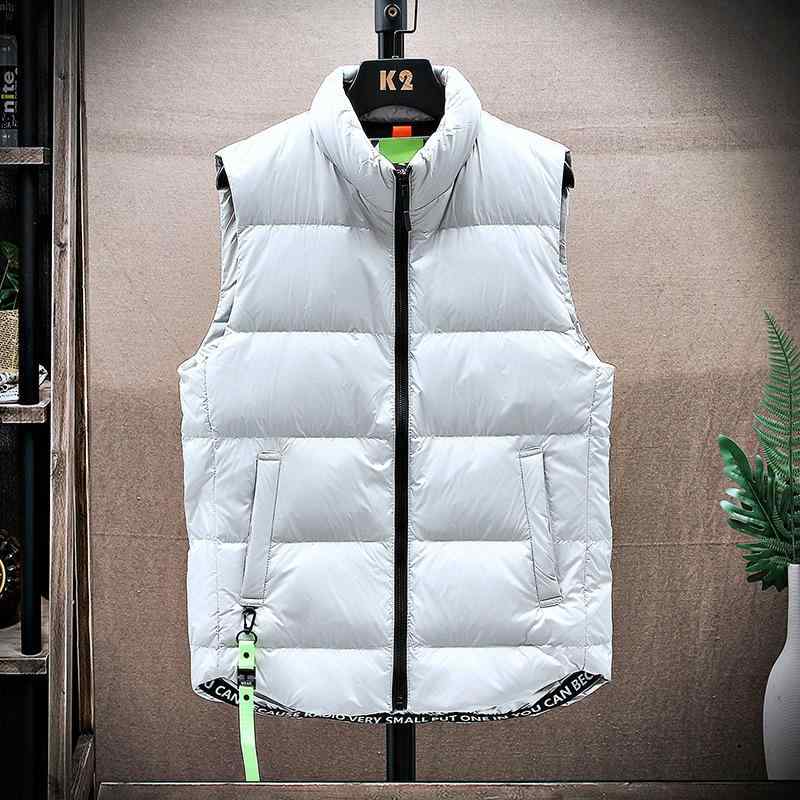 ベスト メンズ 男性用 秋冬 ウォッシュ加工 スリムフィット 白ダックダウン あったか チョッキ 重ね着 コーデュロイ ポケット付き カジュアルスタイル ベージュ ブラック オレンジ グリーン