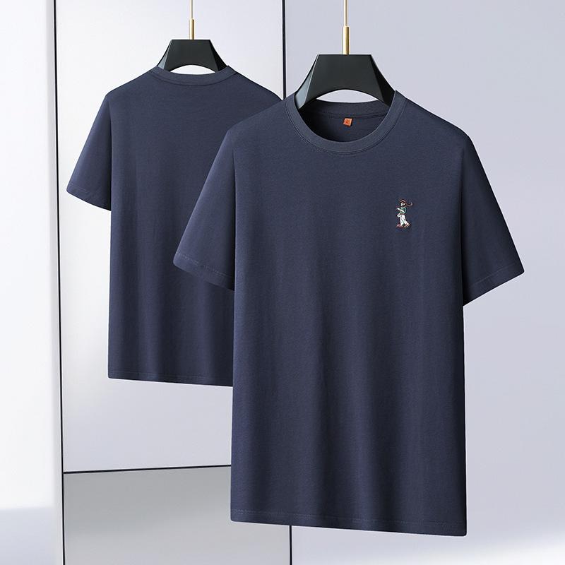 Tシャツ 男性用 大きいサイズ 半袖 コットン ゆったり クルーネック 無地 カジュアル 普段使い 夏 ブラック ホワイト ネイビー XL 2XL 3XL 4XL 5XL 6XL 7XL 8XL