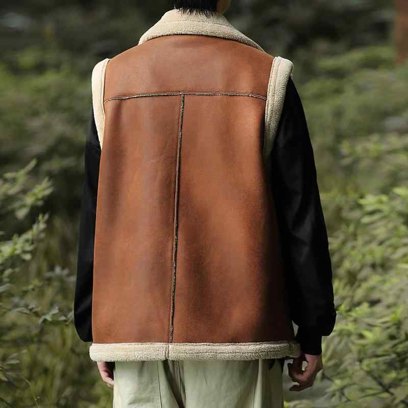 ベスト 男性用 鹿皮 ベルベット 厚手 防寒 あったか コットン ゆったり 若者 ブラウン ブラック グレー 4,532円