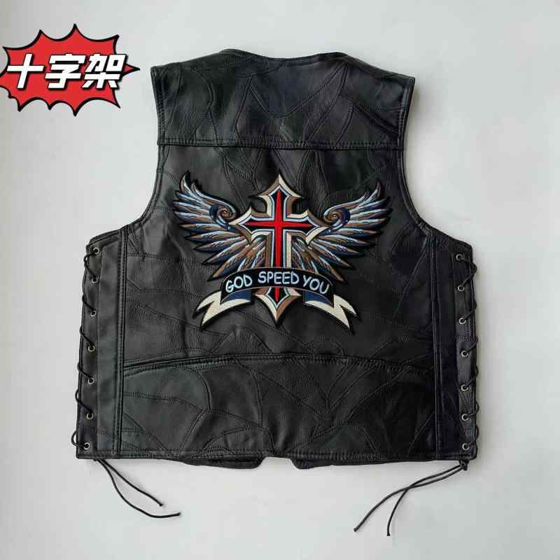 楽天市場】インディアンモトサイクル ベスト レザー切替中綿入りシレー