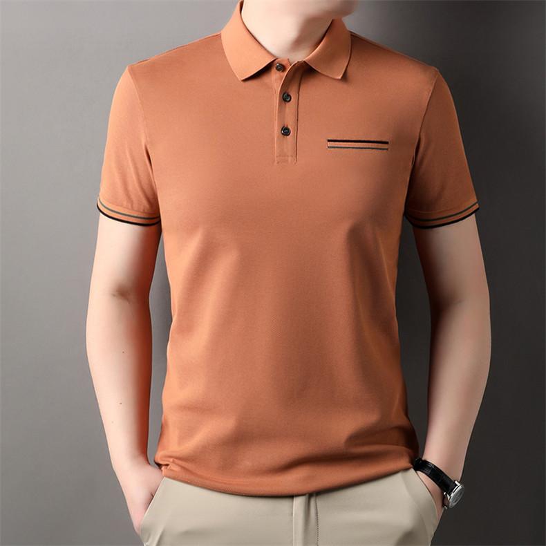 ポロシャツ メンズ 男性用 半袖 Tシャツ 桑蚕糸混紡 襟付き トップス カットソー シニア 高齢者 ゆったり コットン混紡 薄手 夏 普段使い 部屋着 カジュアルスタイル