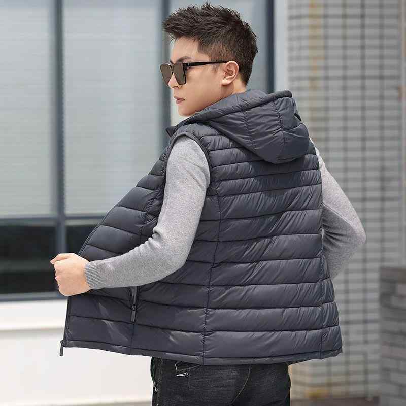 楽天市場】ダウンベスト メンズ フード付き 秋冬 薄手 防寒 ジップ