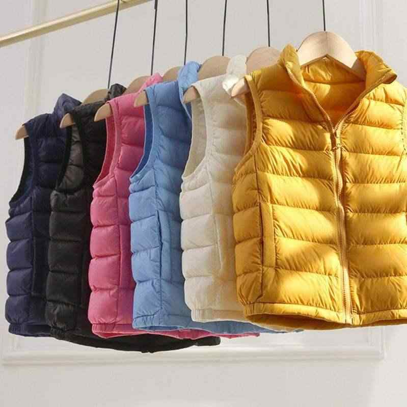 子供用ダウンベスト キッズ 中綿ベスト 秋冬 薄手 男の子 女の子 ベビー ショート丈 無地 撥水 防寒 110cm 120cm 130cm 140cm 150cm 160cm 170cm