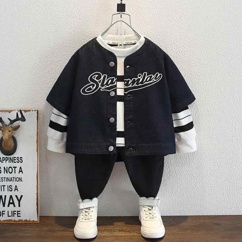 キッズ 男の子 デニムベスト 春秋 おしゃれ 通園 通学 お出かけ着 ボーイズ トップス 子供服 90 100 110 120 130 140 150 ブラック