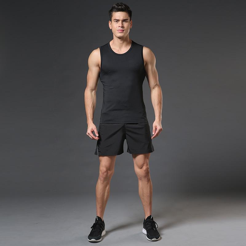 スポーツウェア メンズ 上下セット 夏用 Tシャツ ノースリーブ バスケットボール トレーニングウェア ランニングウェア ポリエステル ブラック ホワイト ネイビー グレー