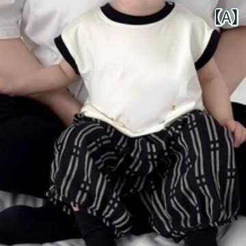 キッズ ベビー服 タンクトップ ショートパンツ 上下セット 夏服 薄手 かわいい カートーン柄 綿 73CM 80cm 90cm 100cm(x2)