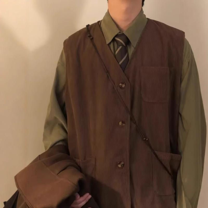 楽天市場】ベスト メンズ ショールカラー ダブルブレスト ダーク