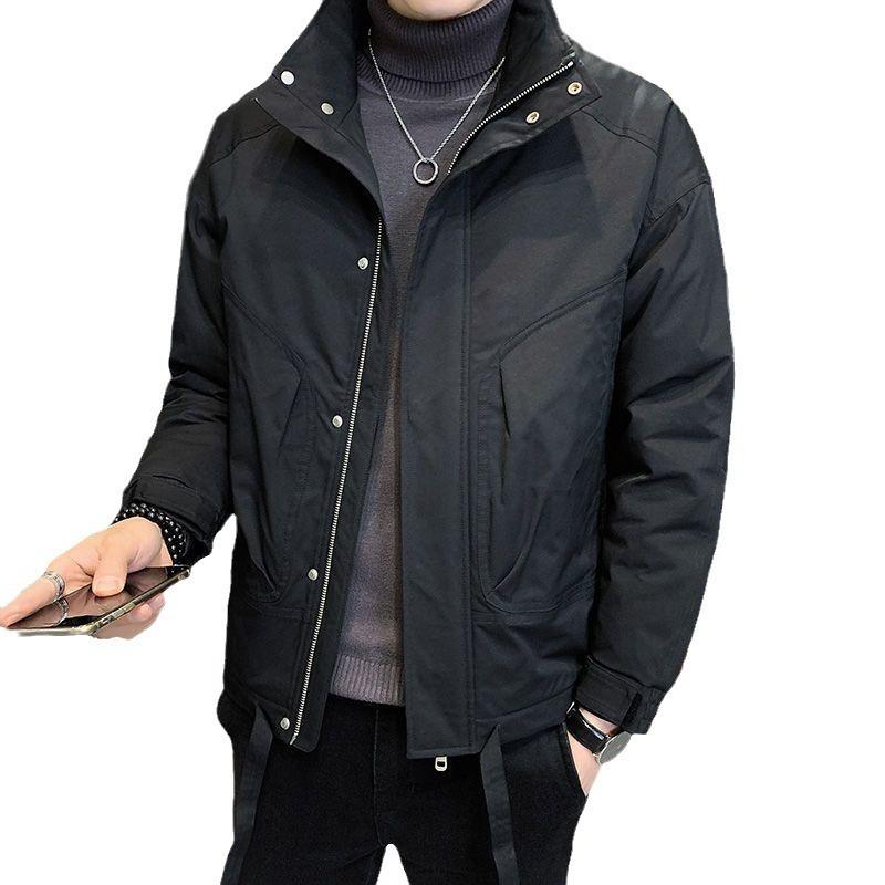 ジャケット メンズ 男性用 冬用 中綿 厚手 作業着 カジュアル 無地 スタンドカラー ブラック 黒 カーキ ゆったり 普段使い アウトドア｜LINEAR shop