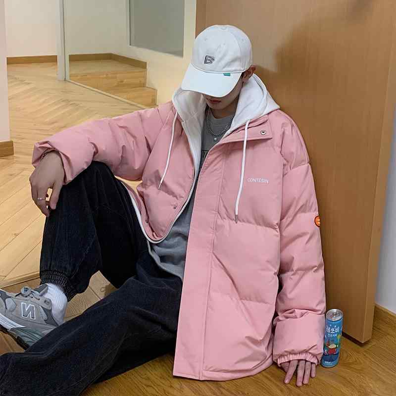 ジャケット メンズ スタジアムジャンパー 秋冬 韓国 ゆったり ポリエステル ブラック 黒 青 ブルー ピンク系(x2)｜LINEAR shop