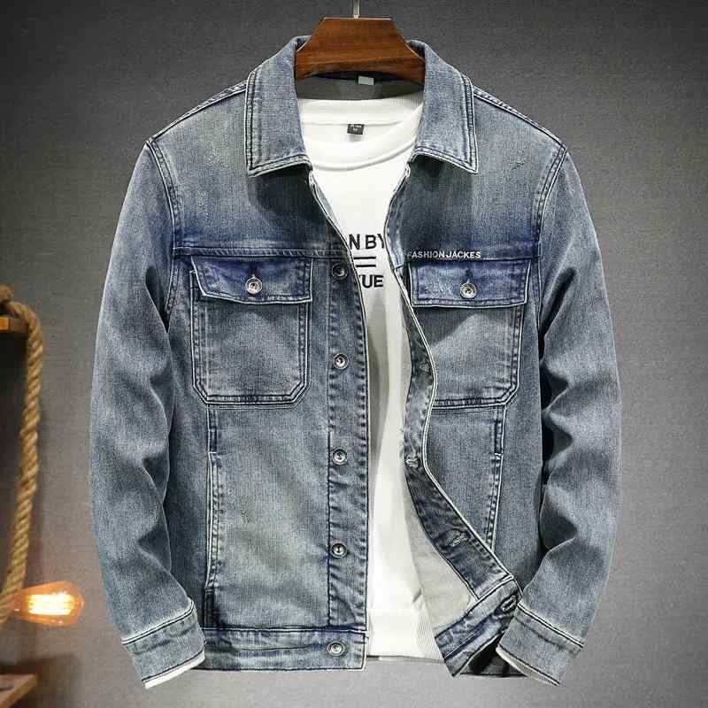 ジャケット 男性用 デニムジャケット 長袖 ブルゾン Gジャン ライトブルー コットン 襟付き 秋服 アウター カジュアル スタンダードスタイル(x2)|LINEAR shop