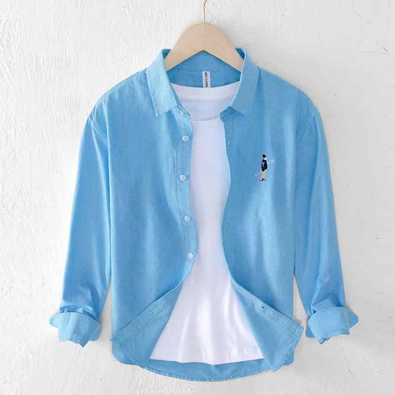 楽天市場】エターナル 長袖シャツ ETERNAL 丸衿リブ オックスフォード