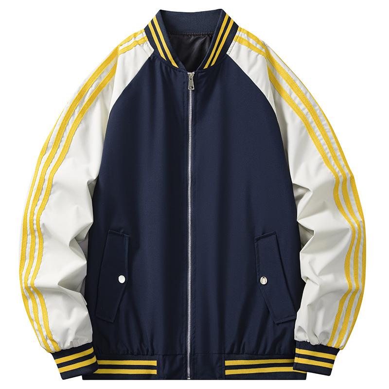 ジャケット メンズ アウター 紳士服 ブルゾン ジャンパー 襟付き 立体ポケット スプリングジャケット 秋 スポーツウェア 普段使い 伸縮性 紺色 ネイビー ブルー 青 杏色 ベージュ 黒 ブラック