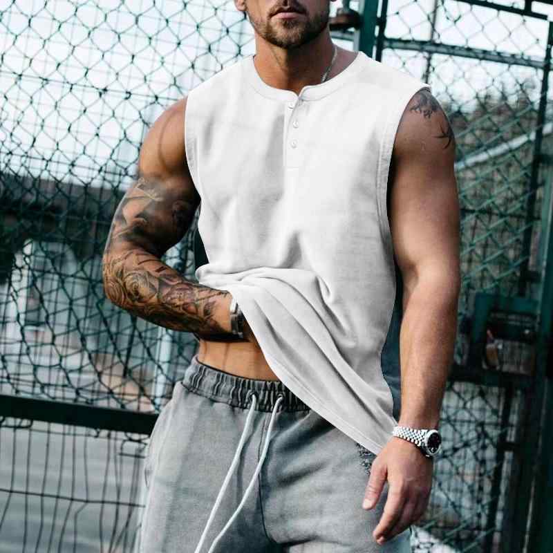 タンクトップ メンズ 男性用 スポーツウェア バスケットボール トレーニングウェア 無袖Tシャツ 大寸サイズ ゆったりサイズ ポリエステル 薄手 白 紺 黒 緑 デニムカラー グレー(x2)