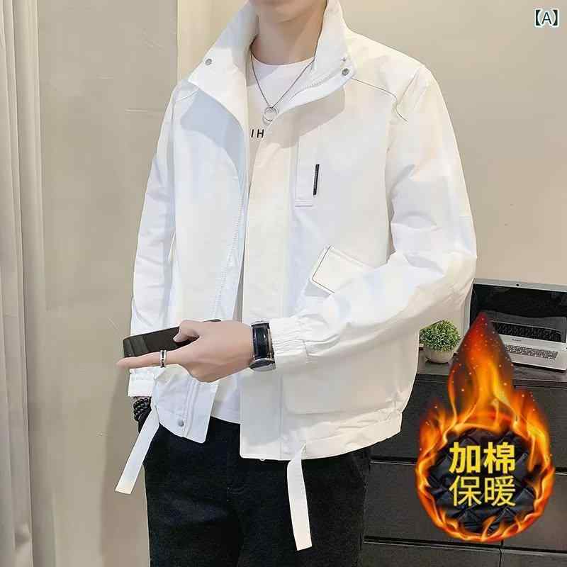 男性 ジャケット 秋冬 潮 牌 立 襟 感 痞 ? 韓 版 新型 春 装 上着