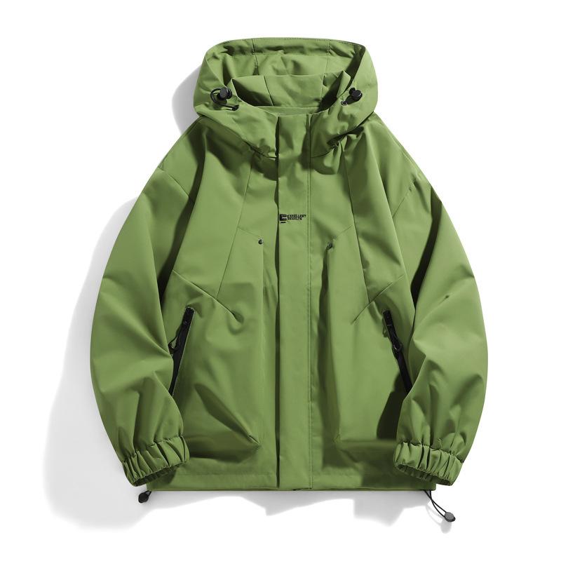 ジャケット メンズ 男性用 春秋 ブルゾン ジャンパー アウトドア 登山 防風 防水 撥水 アウター トップス 長袖 カーキ ブラック グリーン ポリエステル