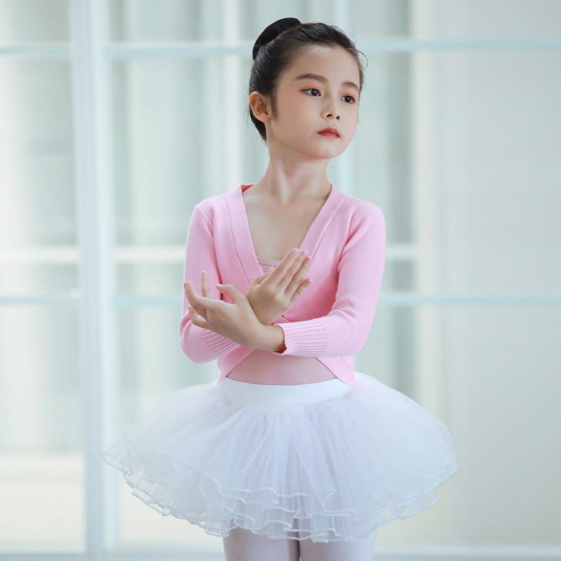 子供 バレエ ダンス トップス ショール カーディガン 長袖 秋冬 女の子 95 105 115 125 135 145 155cm ピンク系 ブルー グレー グリーン ブラック 3歳 4歳 5歳 6歳 7歳 8歳(x2)