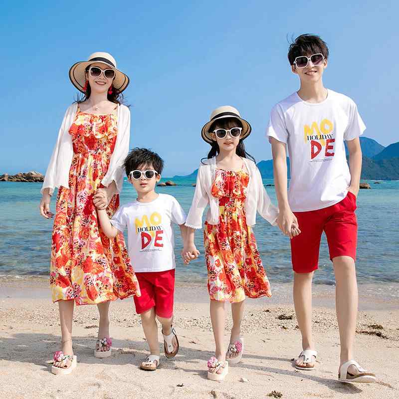 親子服 レディース 衣裳 メンズ 半袖 ティーシャツ セットアップ 親子コーデ 身寄り旅する 溜まり場 砂浜御召しもの 春夏 薄っぺら 小わっぱ ガールズ ボーイズ 民族風(x12)