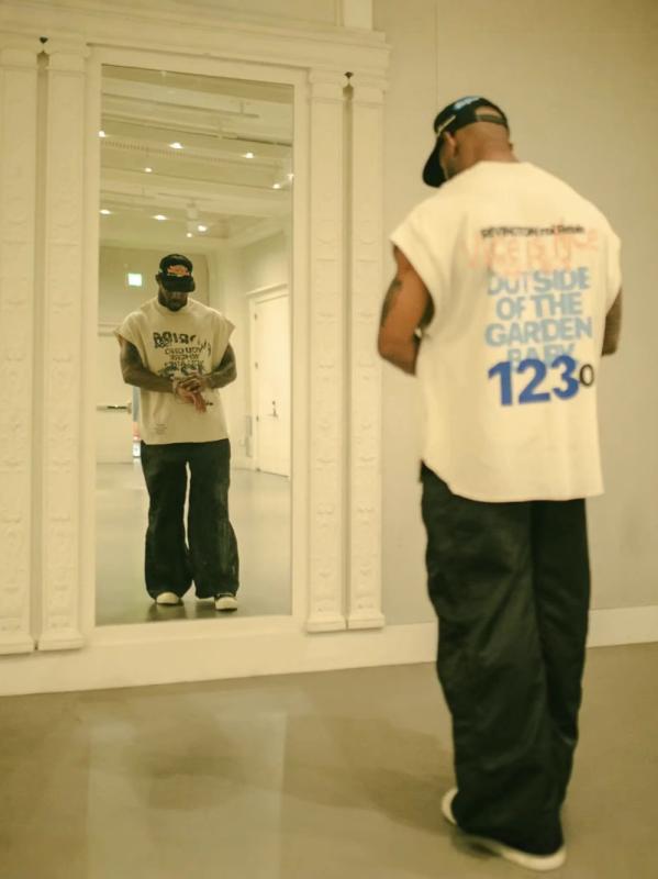 Tシャツ メンズ タンクトップ コットン ノースリーブ トップス 普段使い ルーズ レトロ プリント スポーツ トレーニング 接触冷感 2025春夏
