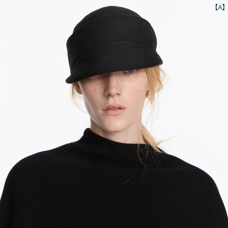 ニット レトロ シェイプ小 つば ピルボックス ハット.カラフルカラー.オシャレ.シンプルスタイル2025年男女兼用|LINEAR shop