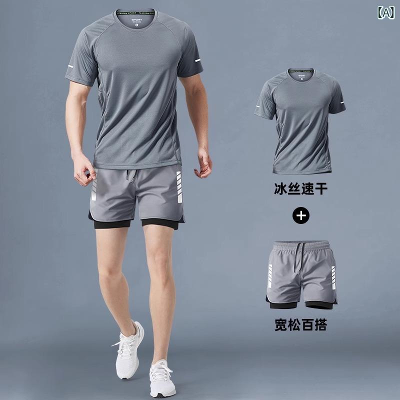 ＦＲＧの 相応うネス 服 メンズ 駈けっくら 運動競技 背広 夏 半袖 遊撃手ズボン下 専用 とり備える 速乾 形づくる.オシャレ