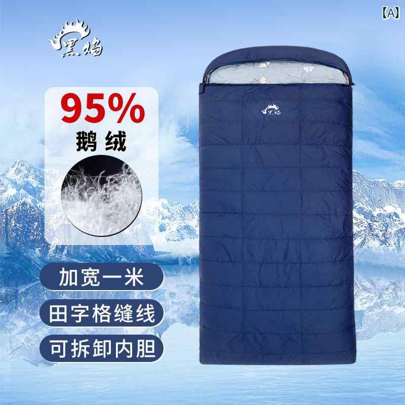 グース 落ち込む 取りはらい能力のある 洗える 秋冬用 幅ひろい 1米突 シングル 寝袋 成年者用 アウトドア 難民キャンプ用 生あたたかい 寒さオシャレ