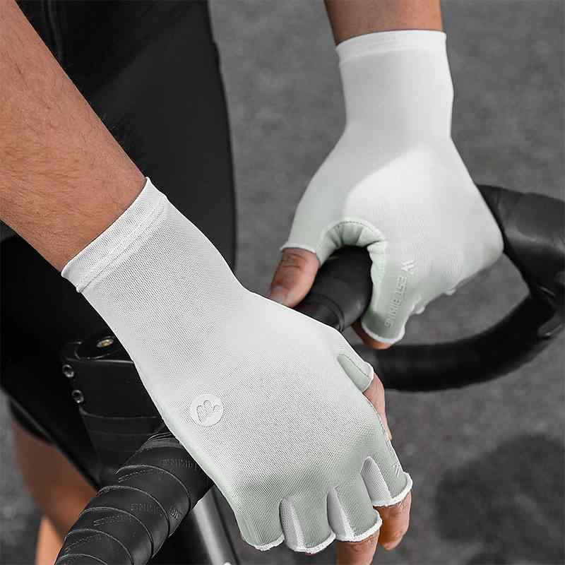 手袋 自転車用手袋 サイクリンググローブ メンズ レディース 男女兼用 指切り ハーィンガー 衝撃吸収 滑り止め ロードバイク マウンテンバイク 銀曜ブラック 青山ホワイト M L XL XXL(x5)