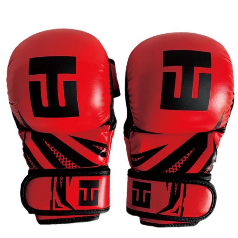 ボクシング グローブ 男性用 MMA 拳? 格闘技 トレーニング サンドバッグ 空手 テコンドー フィットネス エクササイズ ブラック レッド