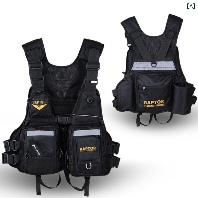 ラプター 多機能 ライフ ジャケット 岩 釣り ベスト 海 大人の プロの ルアー 機器.カラフルカラーオシャレシンプルスタイル