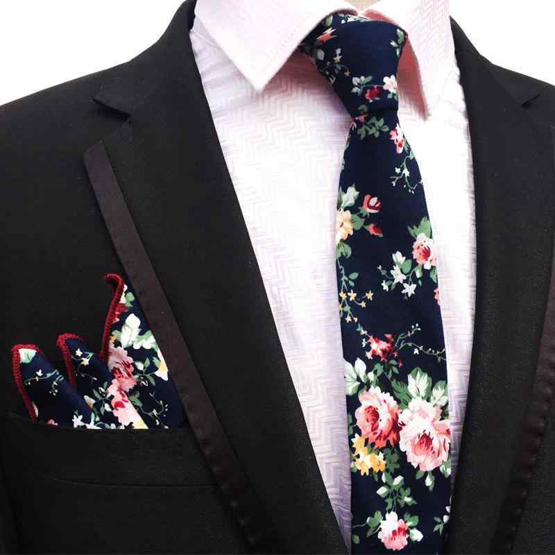 ネクタイ 男性用 ペイズリー柄 コットン ハンカチーフ セット フォーマル スタイリッシュ 6cm幅 ポリエステル 花柄 幾何学模様 パーティー ギフト(x10)