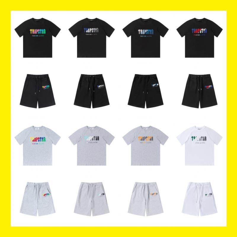 Tシャツ メンズ 半袖 コットン 刺・墸 ショートパンツ セットアップ 高街スタイル ルーズフィット 普段使い デイリーウェア カットソー トップス ボトムス 春夏