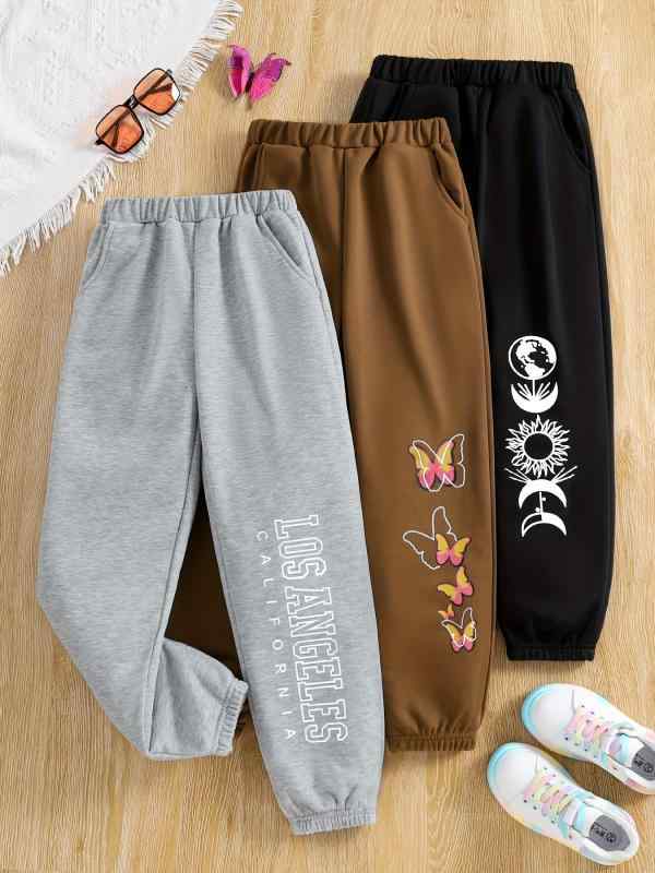 セットアップ ガールズ 子供服 ジャージ 上下セット 伸縮性 ウエストゴム ポケット付き スポーツ 普段着 グレー ブラウン ブラック(x200)