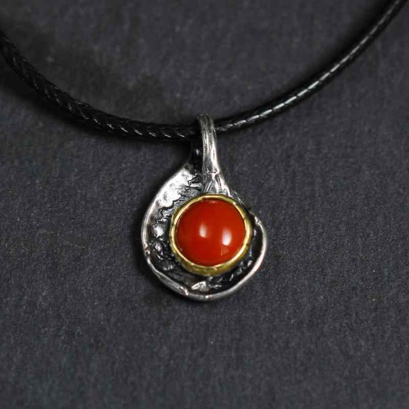 ペンダントトップ メンズ レディース 925シルバー レトロ 個性的 ネックレス 蜜蝋 琥珀 ペンダント アクセサリーパーツ(x2)