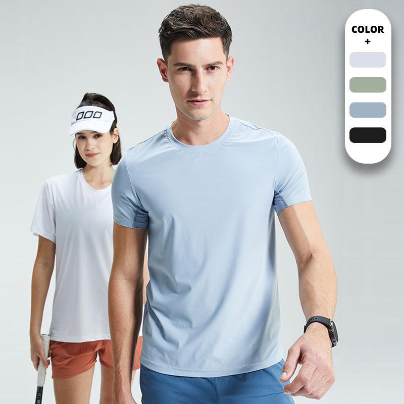 Tシャツ メンズ 男性用 無地 ストレッチ 吸湿速乾 通気性 スポーツウェア ランニング トレーニング 半袖 トップス ホワイト ブラック ブルー グリーン