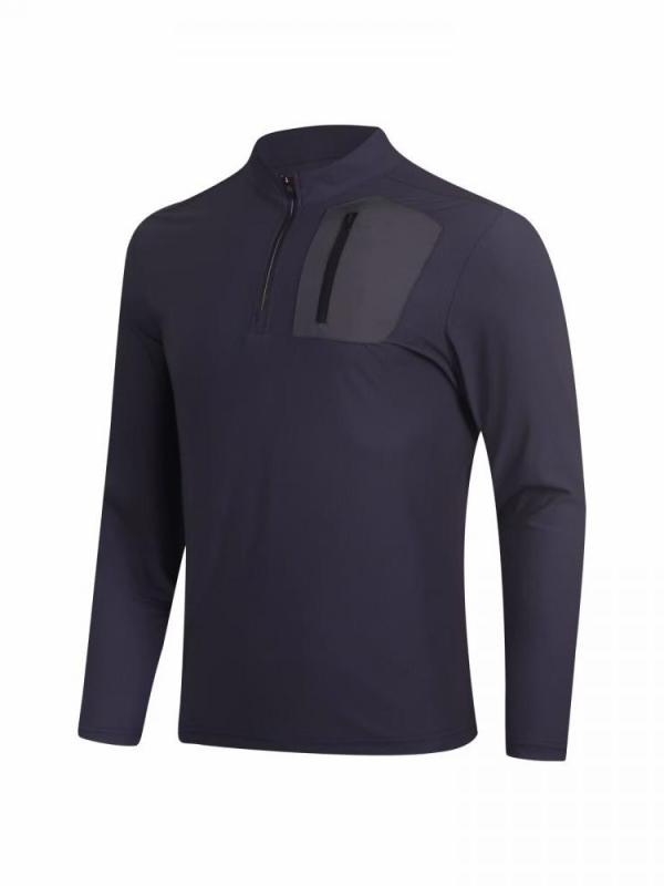 Tシャツ メンズ 男性用 長袖 スポーツウェア ハーフジップ 速乾 スタンドカラー ランニングウェア トレーニングウェア トップス 無地 春秋 運動着 サイクルウェア