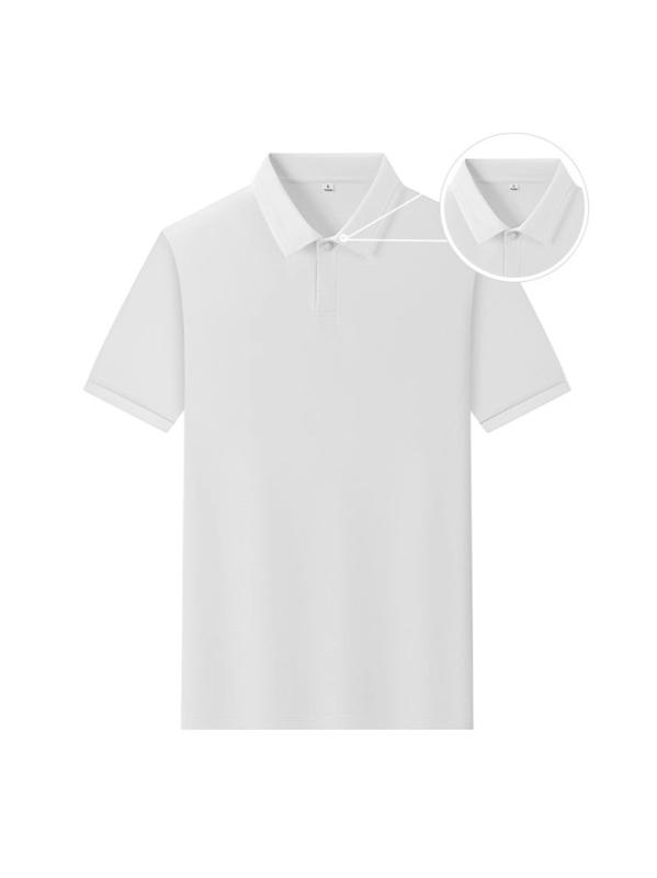 ポロシャツ メンズ 男性用 アウトドア スポーツ ゴルフウェア 半袖 Tシャツ トップス コットン混紡 スリムフィット 無地 春夏 薄手 普段使い 部屋着 速乾 伸縮性 浅棕 ブラック 灰青 ホワイト