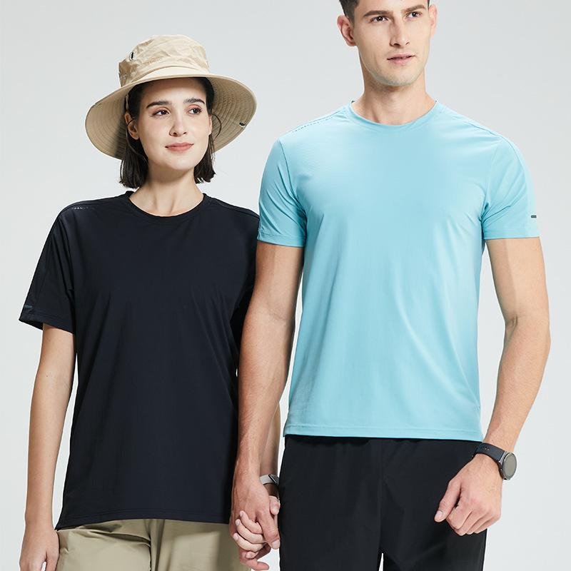 Tシャツ メンズ 男性用 接触冷感 速乾性 スポーツウェア アウトドア 半袖 トップス 無地 白 黒 緑 オレンジ 4,232円