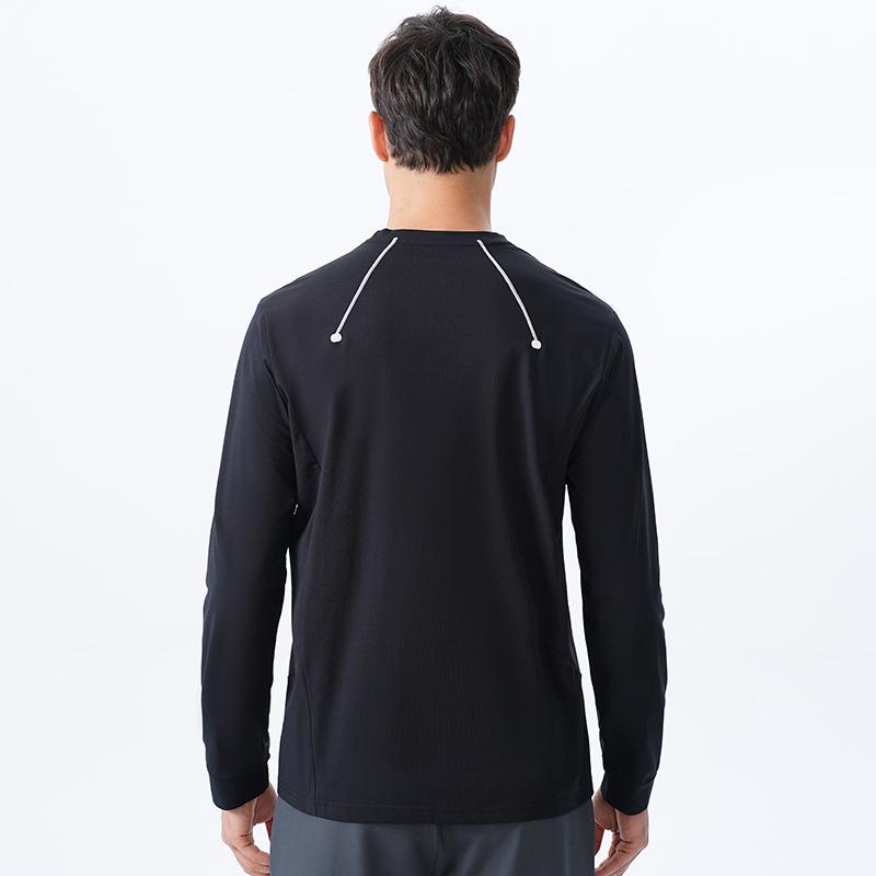 Tシャツ メンズ 男性用 トップス 長袖 丸首 無地 スポーツウェア カジュアル 普段使い ランニング トレーニング ウェア ホワイト ブラック カーキ