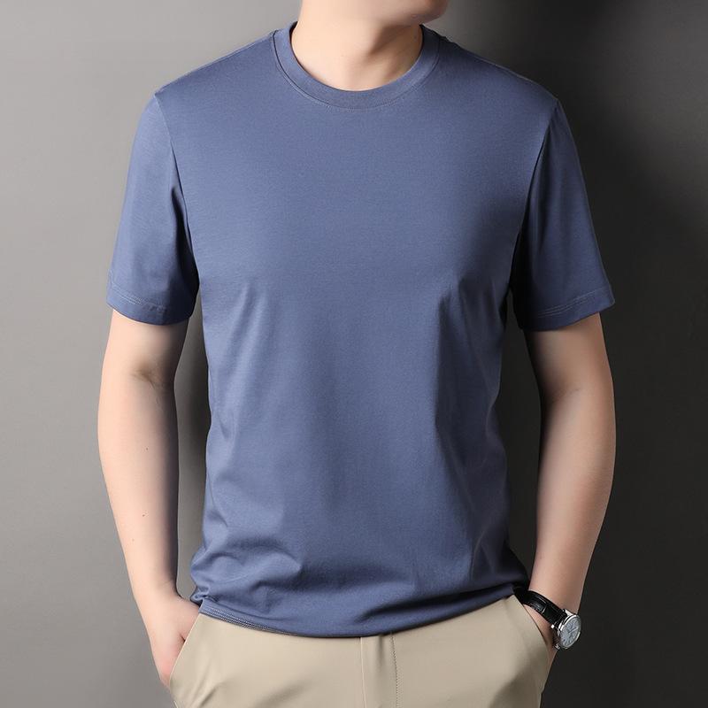 Tシャツ メンズ 半袖 コットン トップス スリムフィット 無地 薄手 クルーネック カットソー カジュアル スタイル ホワイト ピンク系 グレー ブルー ブラウン カーキ ダークグレー ブラック 4,207円