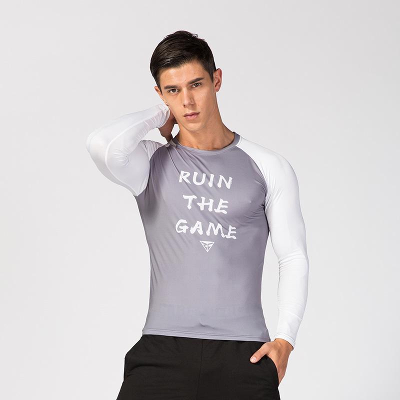 Tシャツ メンズ 男性用 スポーツウェア トレーニングウェア 長袖 吸湿速乾 接触冷感 ストレッチ 伸縮性 コンプレッションウェア ジム ランニング ジョギング 運動着 秋冬(x20)