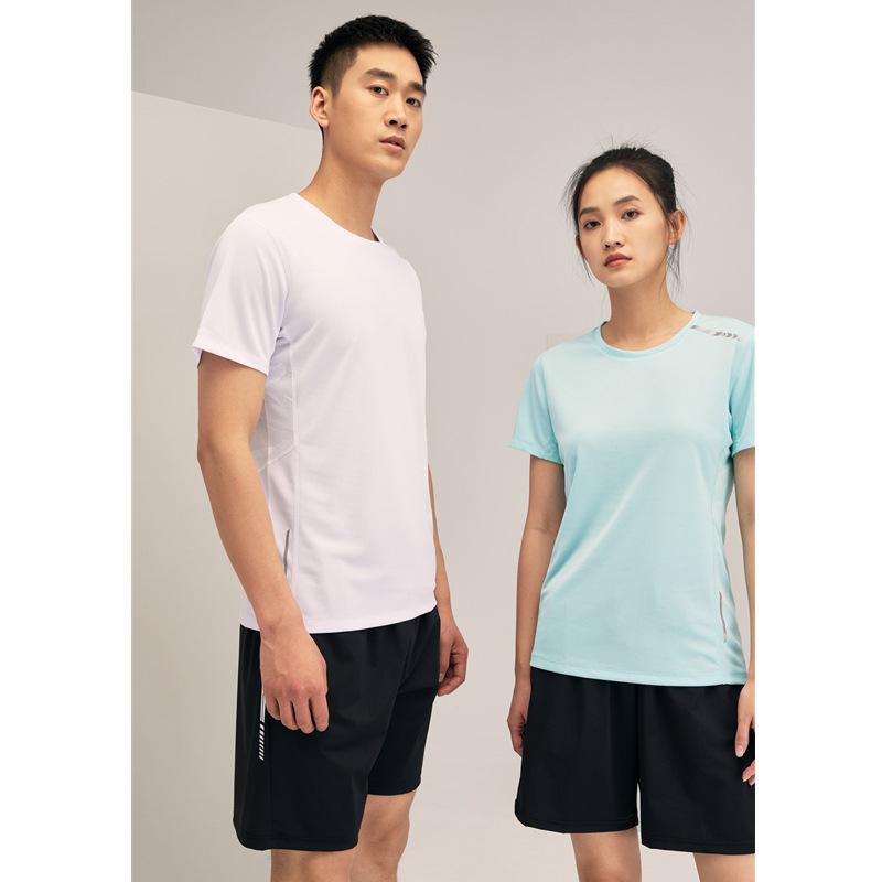 Tシャツ 男性用 接触冷感 吸湿速乾 スポーツ トレーニング ランニング ウェア ルームウェア 深夜ブルー(x2)