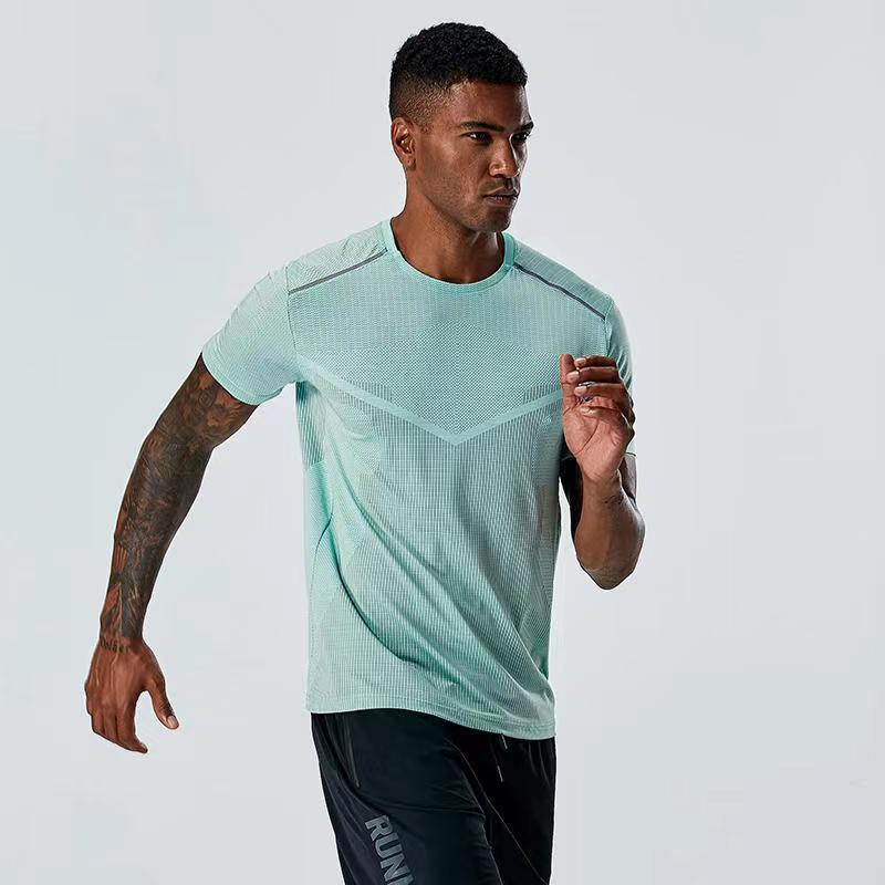 Tシャツ メンズ 男性用 半袖 丸首 運動 スポーツ トレーニング トップス 速乾 ランニング ウェア ジム フィットネス カジュアル 化繊混紡 ポリエステル ブラック グレー(x2)