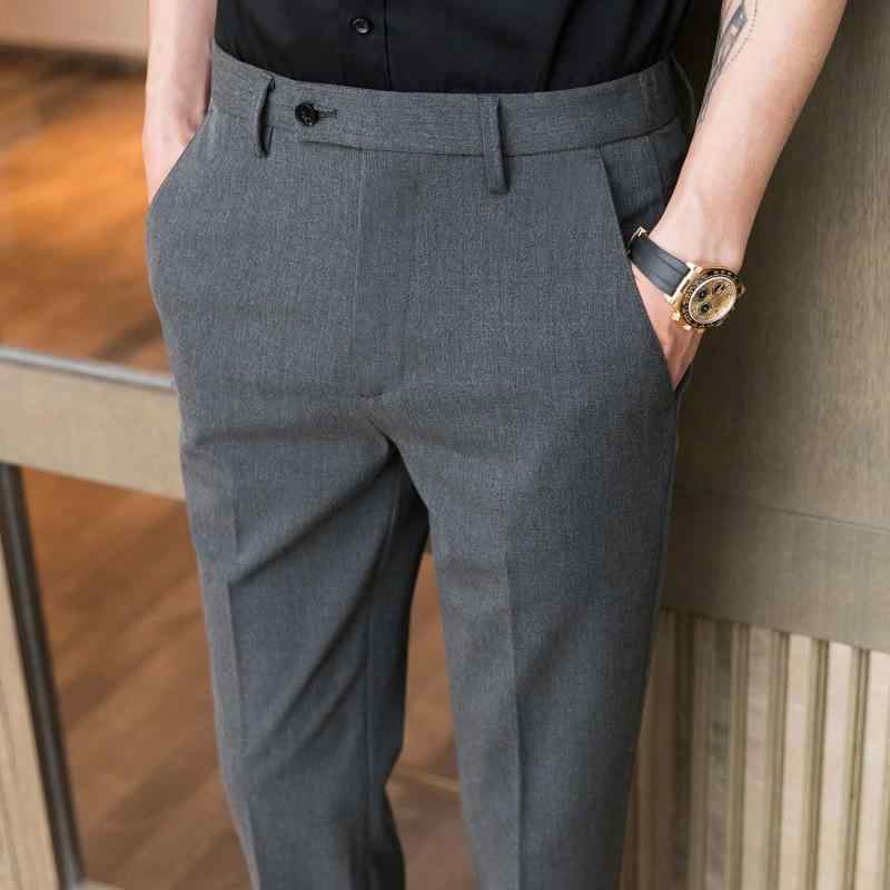 パンツ 男性用 テーパードパンツ スラックス 春夏 ビジネス カジュアル ゆったり ポリエステル 小柄 ブラック 黒 グレー グレー 無地 4,728円