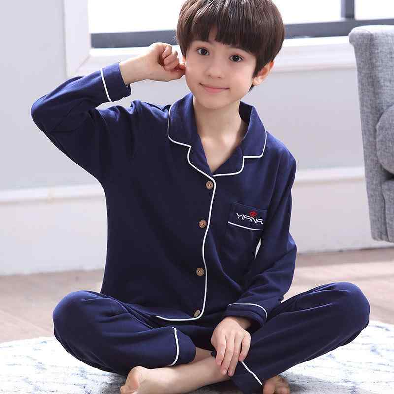 パジャマ キッズ 男の子 長袖 綿 春秋 薄手 中学生 高校生 上下セット ルームウェア 寝巻き 12歳 13歳 14歳 15歳 16歳