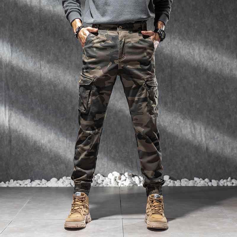 パンツ メンズ 秋冬 裏起毛 厚手 カジュアル バイクパンツ ロングパンツ 韓国 テーパード ワークパンツ カーゴパンツ(x2)