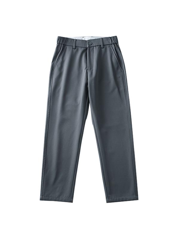 パンツ 男性用 ビジネス カジュアルパンツ メンズ 秋物 豪華 スラックス ストレート 9分丈 ロングパンツ 普段使い ポリエステル ブラック グレー ベージュ(x3)