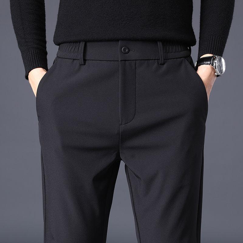 パンツ メンズ 男性用 紳士 ズボン カジュアルパンツ ストレートパンツ ロングパンツ ゆったり 伸縮性 ビジネス 普段使い ブラック ブルー グレー